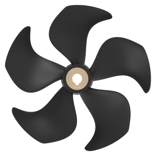 Elica ø386mm 5 pale Q-Prop in composito LH rotazione anti-oraria